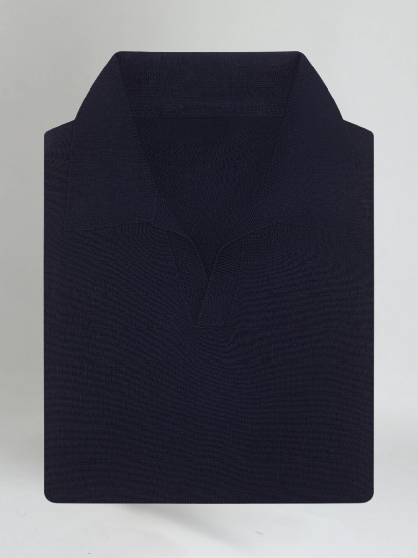 Men's Buttonless Knitted Polo