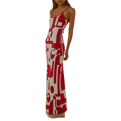 Printed Bodycon Maxi Dress Women