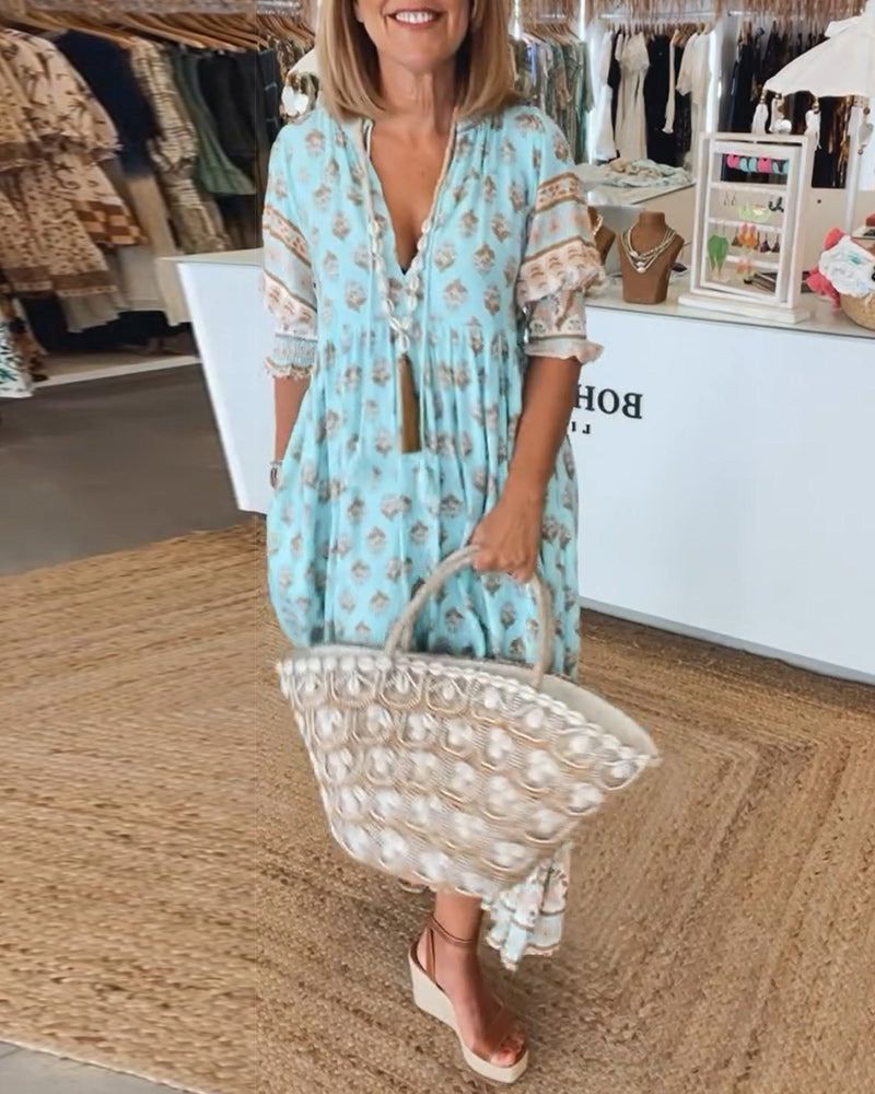 Bohemian Print Summer Women's Maxi Dress