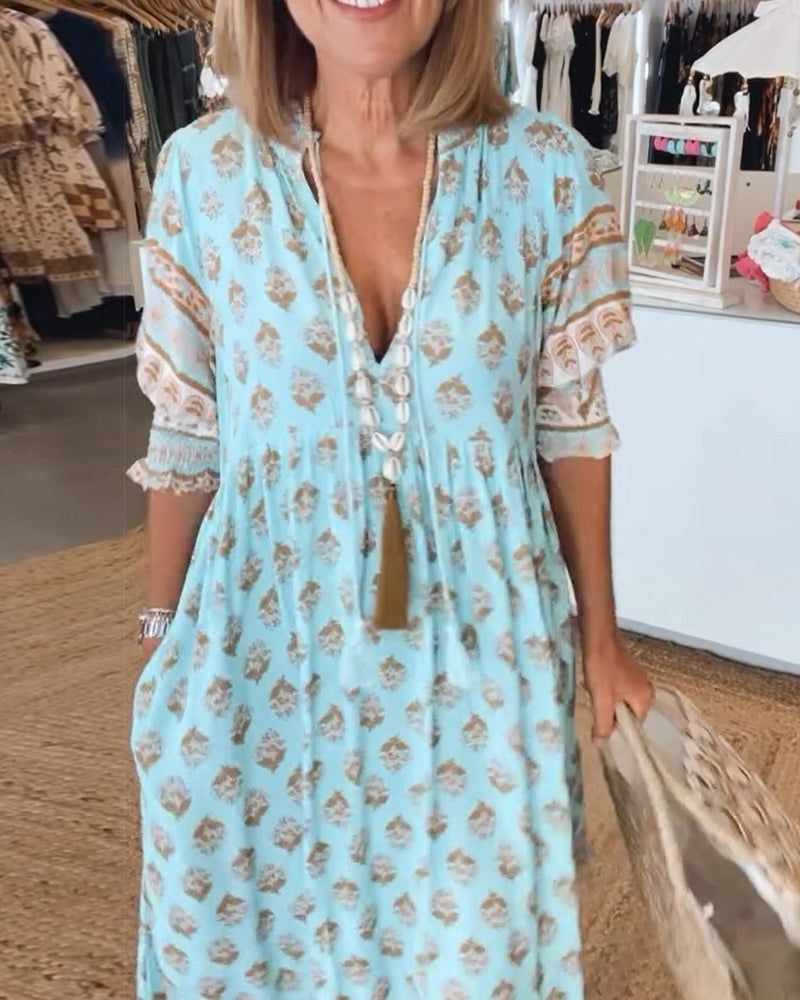 Bohemian Print Summer Women's Maxi Dress