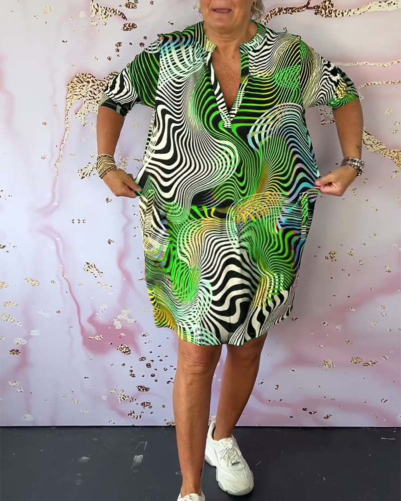 Casual BreezyCharm V-Neck Summer Dress