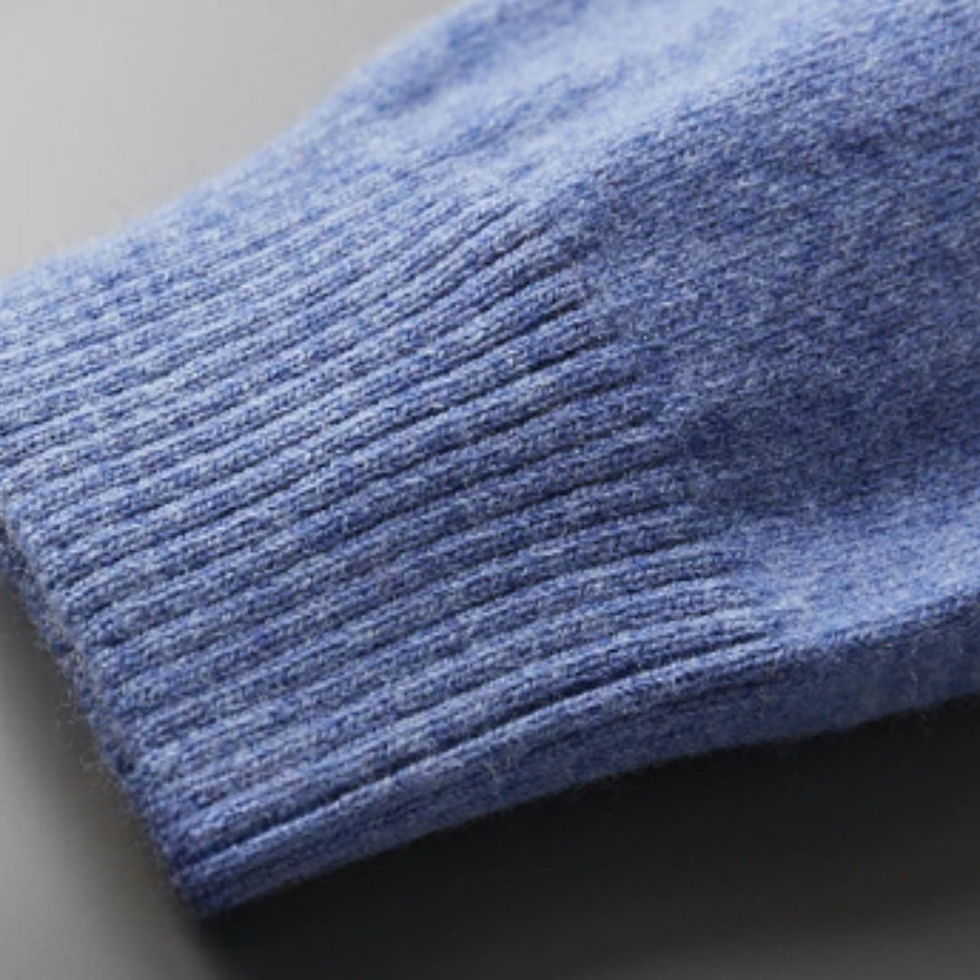 Soft Fine-Knit Wool Polo Sweater