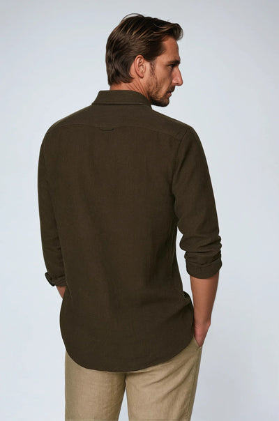 Relaxed Fit White Linen Shirt