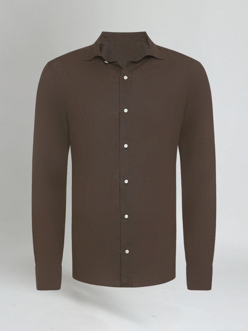 Relaxed Fit White Linen Shirt