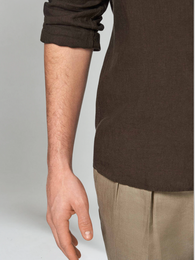 Relaxed Fit White Linen Shirt