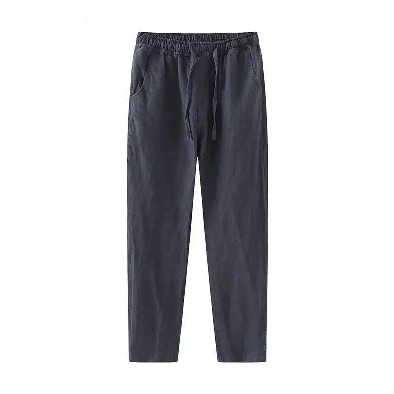 Casual Relaxed Fit Linen Pants