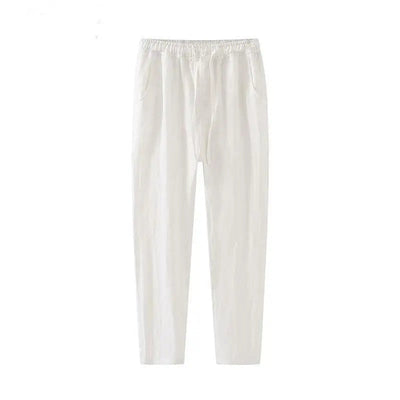 Casual Relaxed Fit Linen Pants