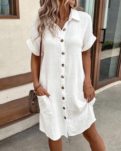 Button Down Summer Shirt Dress