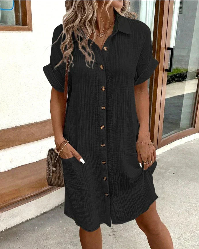 Button Down Summer Shirt Dress