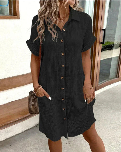 Button Down Summer Shirt Dress