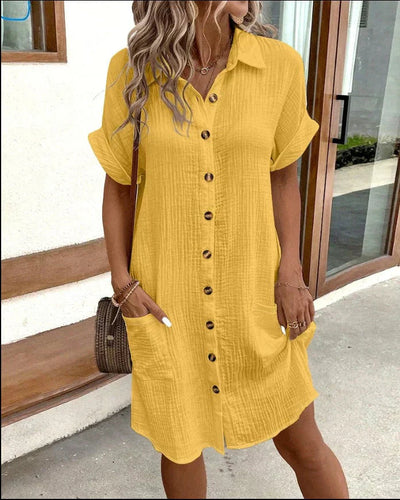 Button Down Summer Shirt Dress