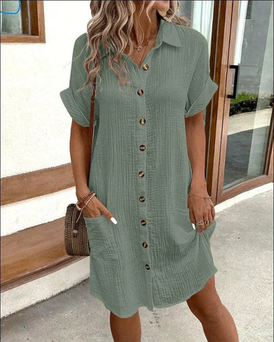 Button Down Summer Shirt Dress