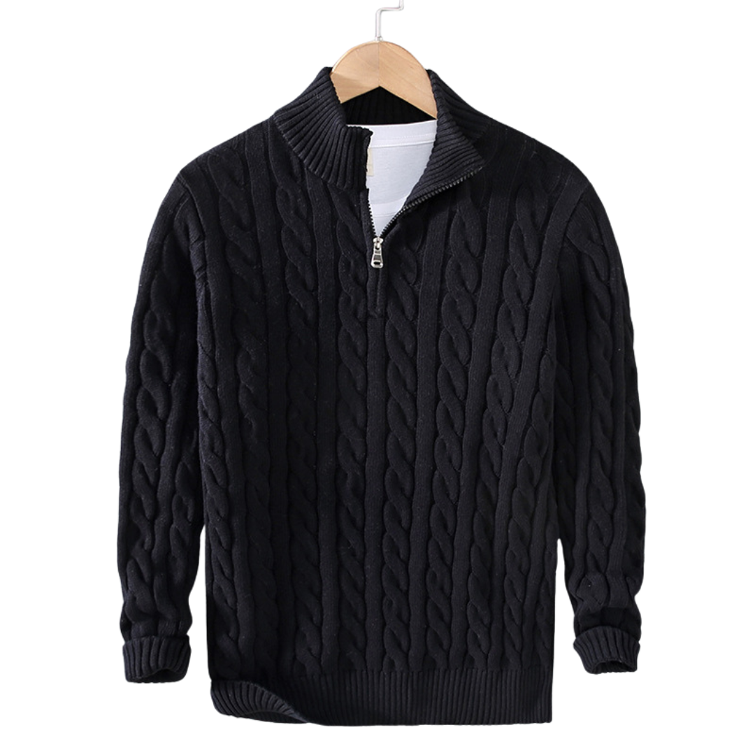 Stylish Casual Half-Zip Pullover