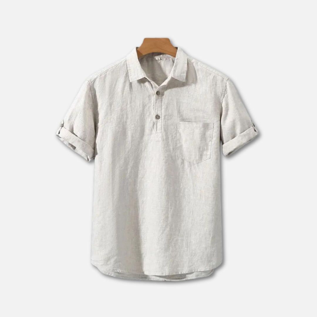 Breathable Lightweight Linen Polo Shirt