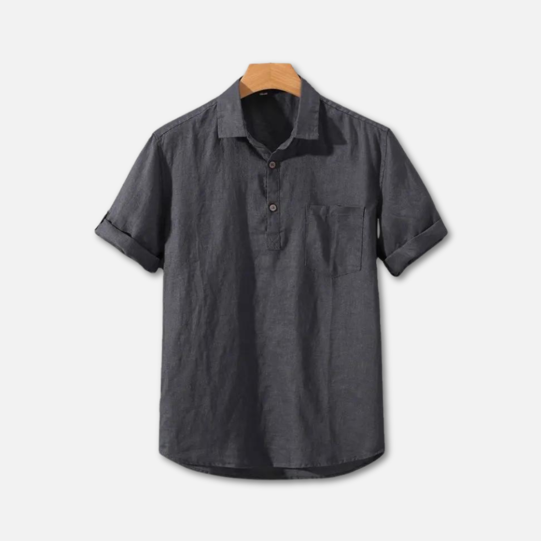 Breathable Lightweight Linen Polo Shirt