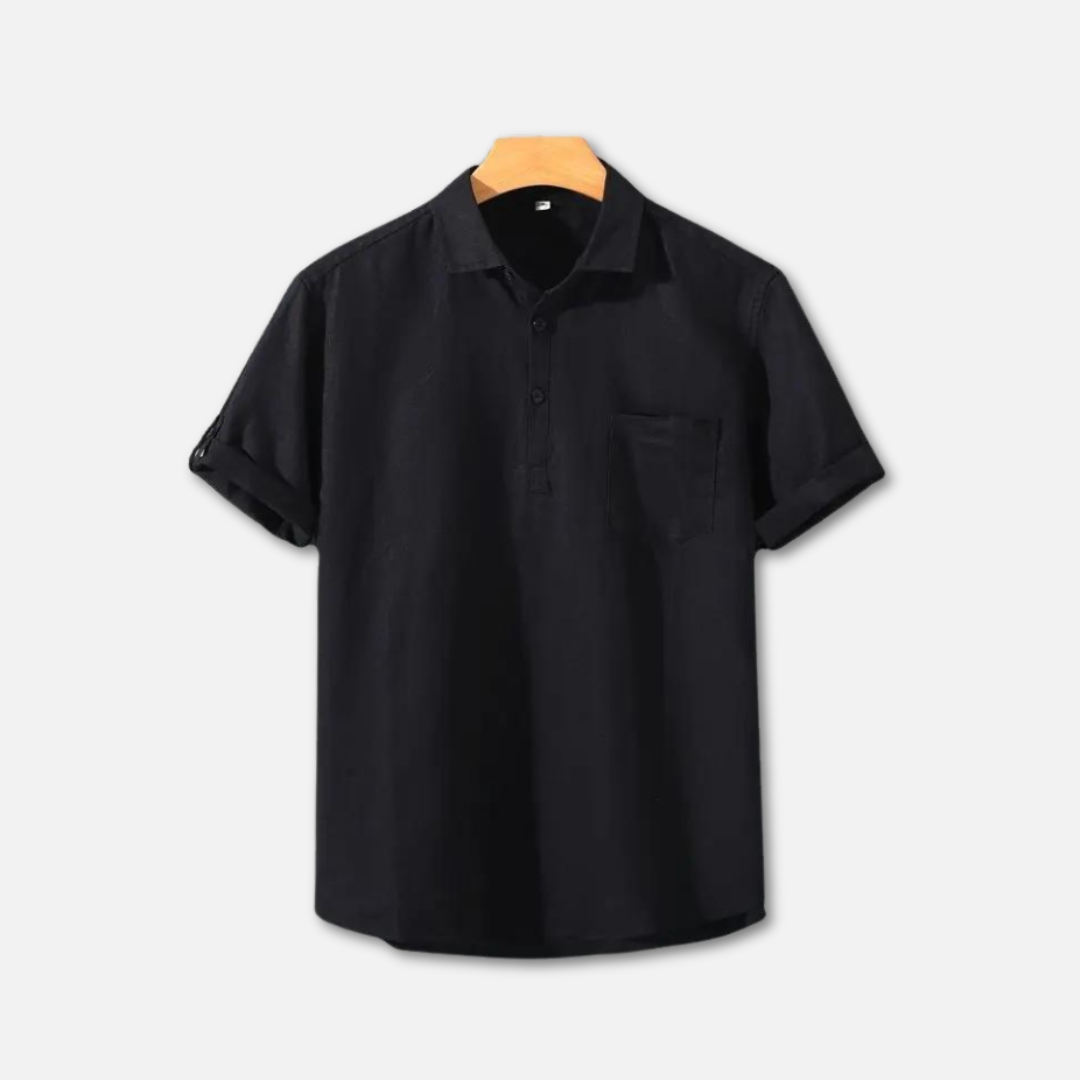 Breathable Lightweight Linen Polo Shirt