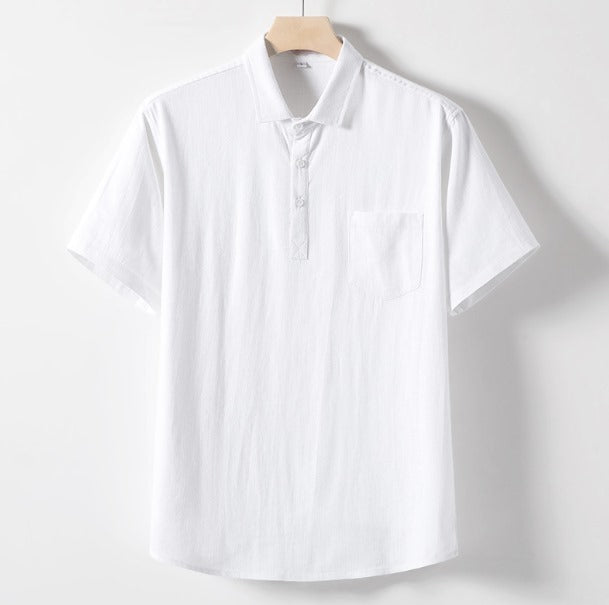 Breathable Lightweight Linen Polo Shirt