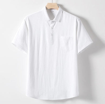Breathable Lightweight Linen Polo Shirt