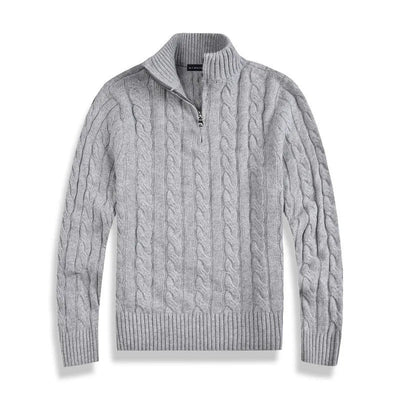 Old Money Style Half-Zip Sweater