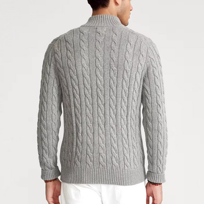 Old Money Style Half-Zip Sweater