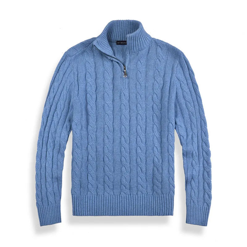 Old Money Style Half-Zip Sweater