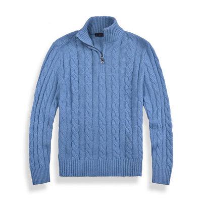 Old Money Style Half-Zip Sweater