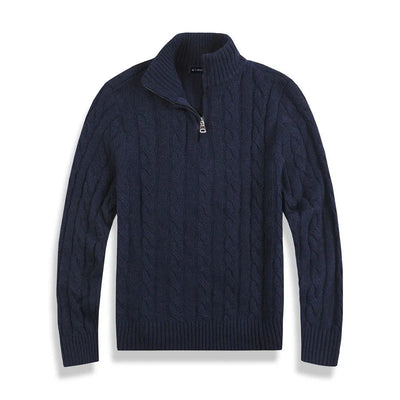 Old Money Style Half-Zip Sweater