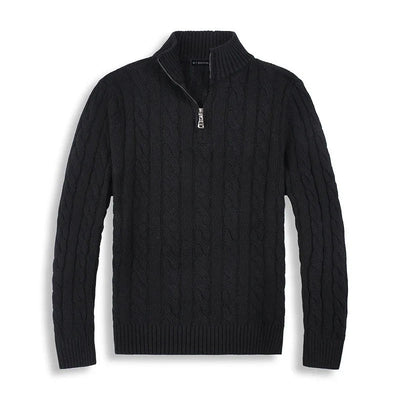 Old Money Style Half-Zip Sweater