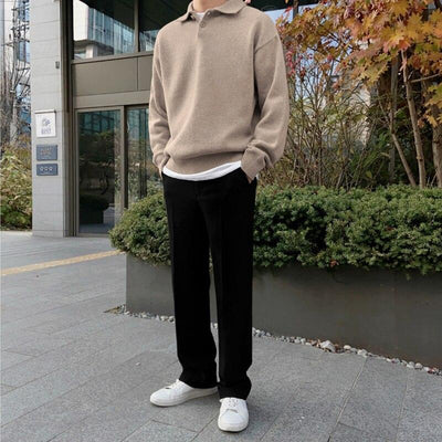 Classic Wool Long Sleeve Polo