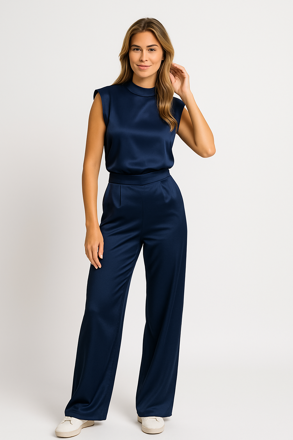 High-Neck Formal Jumpsuit Women