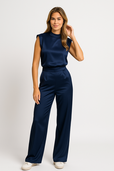 High-Neck Formal Jumpsuit Women