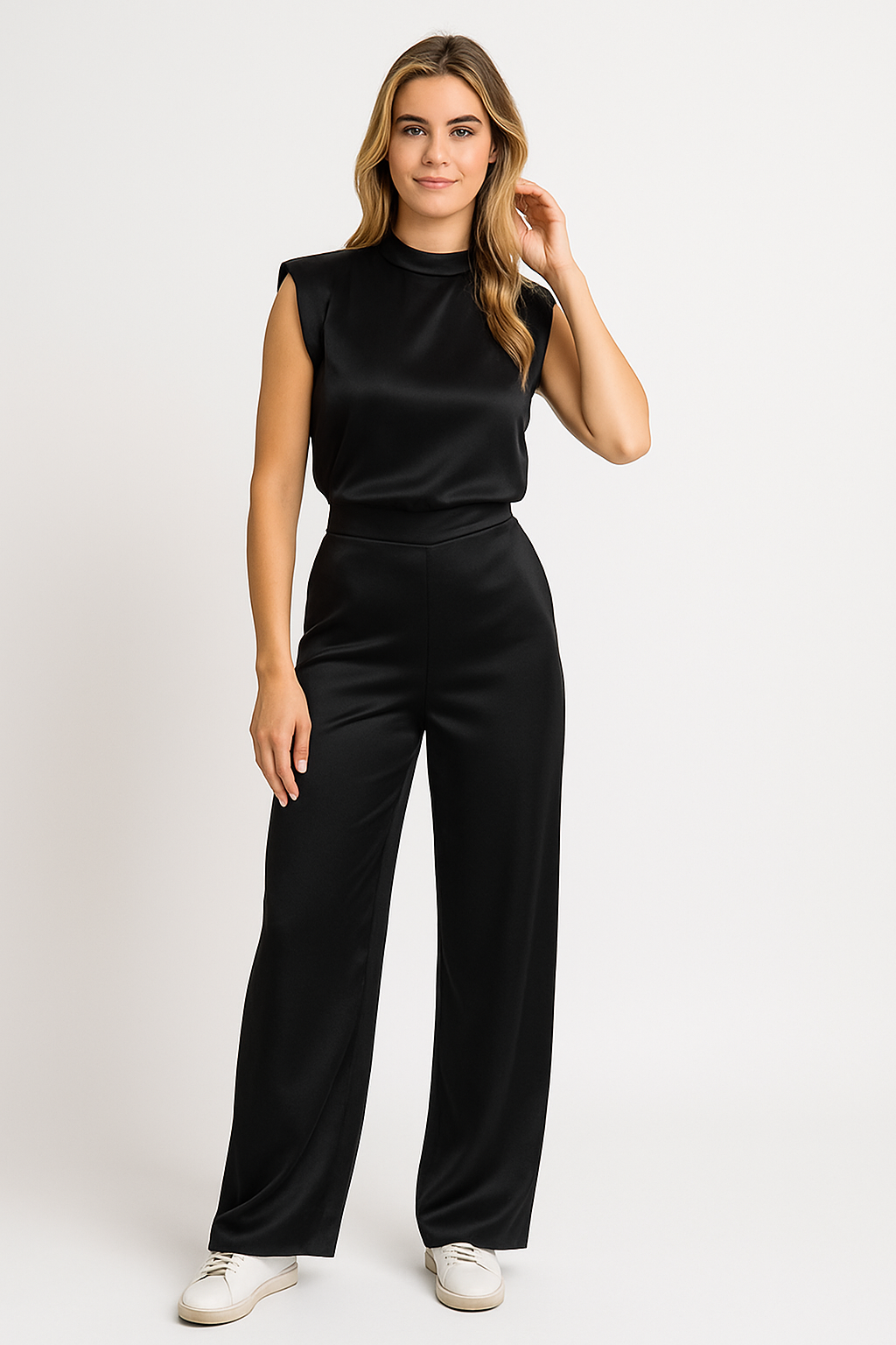 High-Neck Formal Jumpsuit Women