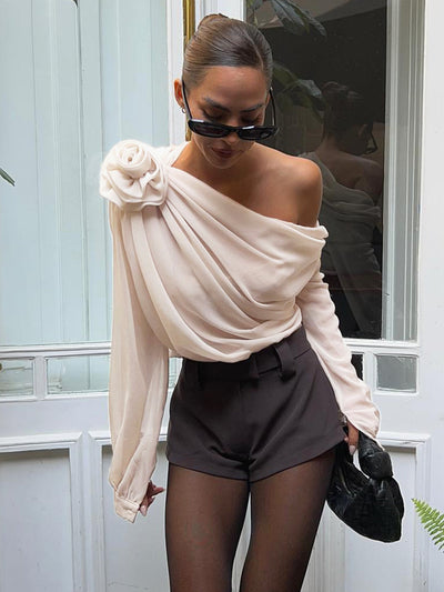 Chiffon Asymmetrical Women's Blouse