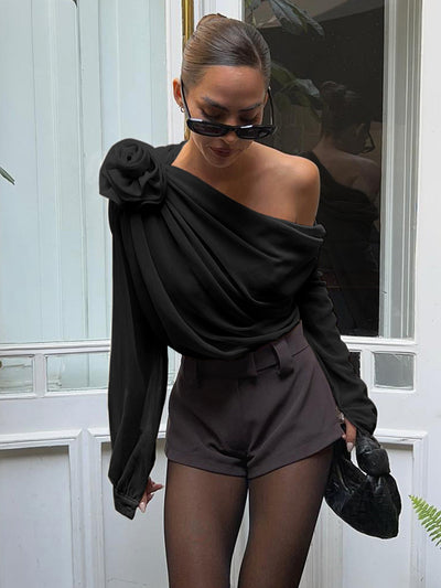 Chiffon Asymmetrical Women's Blouse