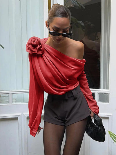 Chiffon Asymmetrical Women's Blouse