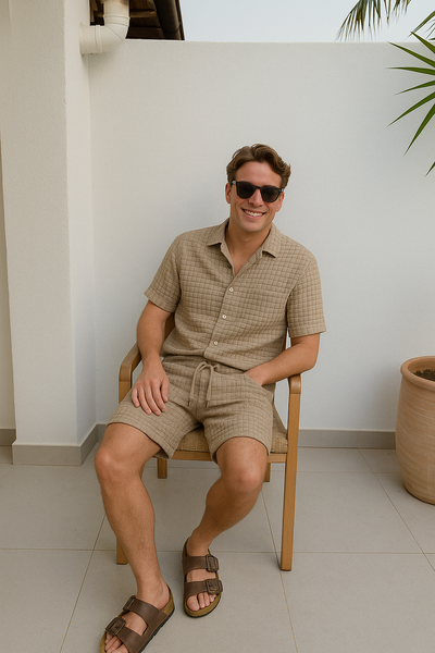 Textured Comfort Short Sleeve Set