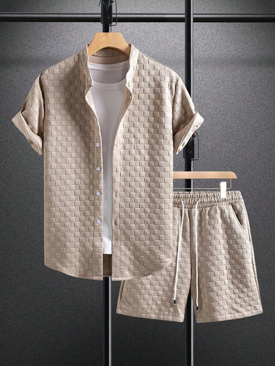 Textured Comfort Short Sleeve Set