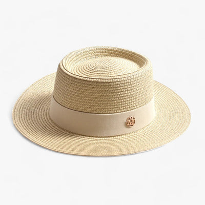 Minimalist Straw Hat with Ribbon