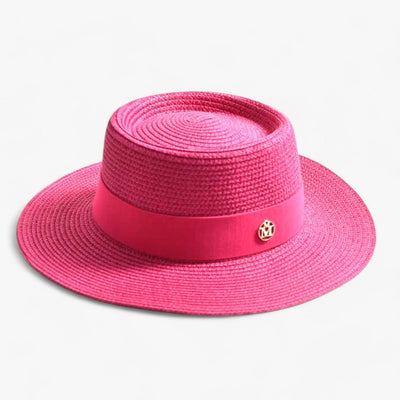 Minimalist Straw Hat with Ribbon