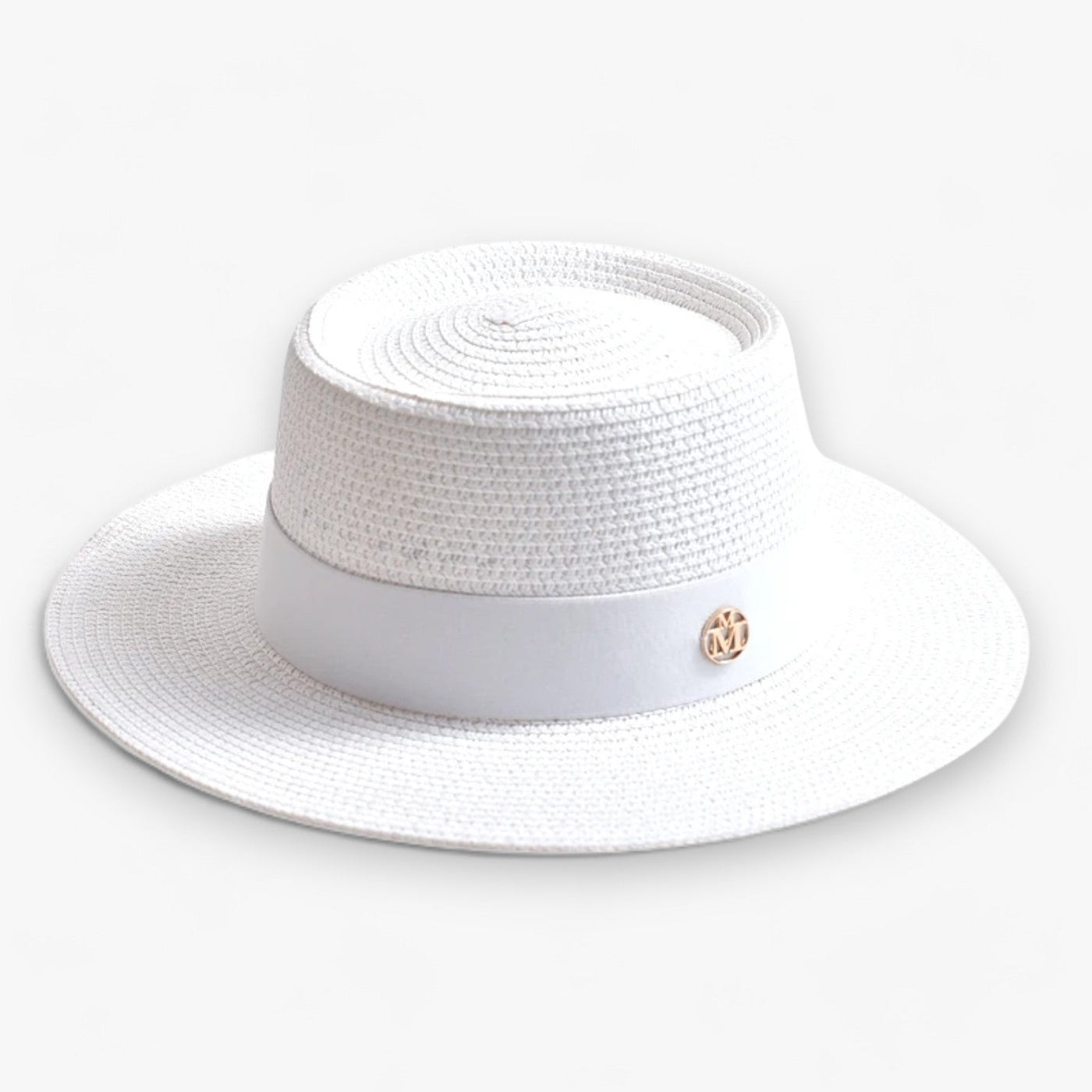 Minimalist Straw Hat with Ribbon