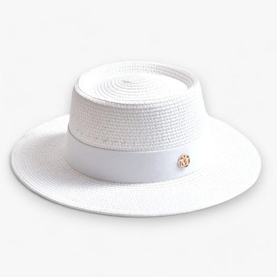 Minimalist Straw Hat with Ribbon