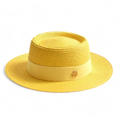 Minimalist Straw Hat with Ribbon