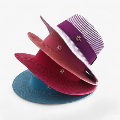 Minimalist Straw Hat with Ribbon