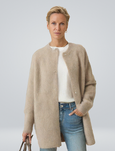 Wool-Blend Long Cardigan Women