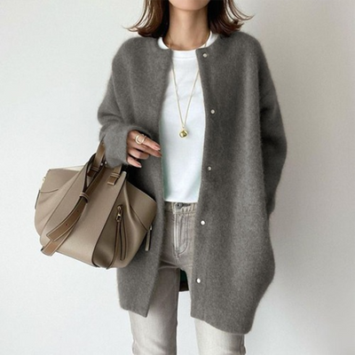 Wool-Blend Long Cardigan Women