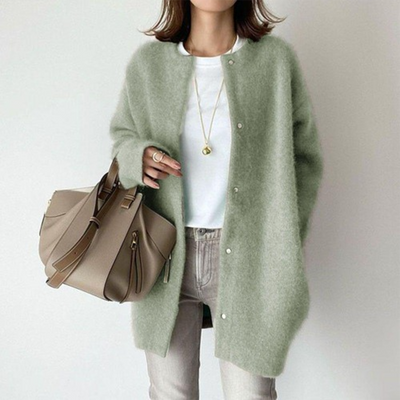 Wool-Blend Long Cardigan Women