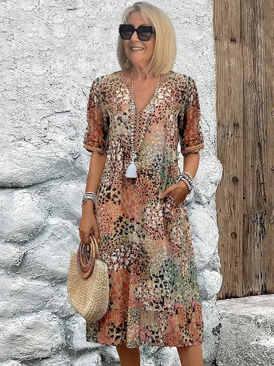 Vibrant Mid-Length Casual Dress