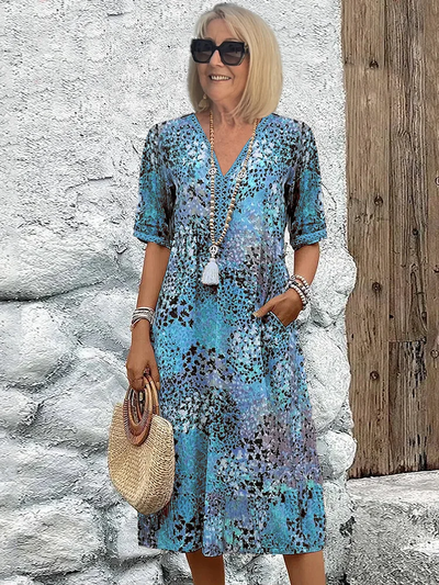 Vibrant Mid-Length Casual Dress