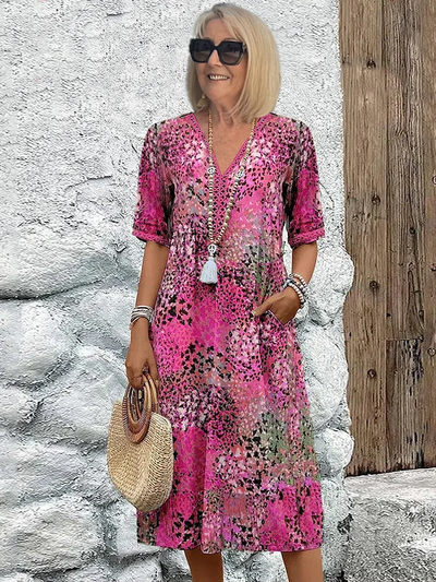 Vibrant Mid-Length Casual Dress