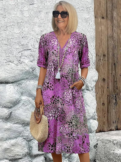 Vibrant Mid-Length Casual Dress